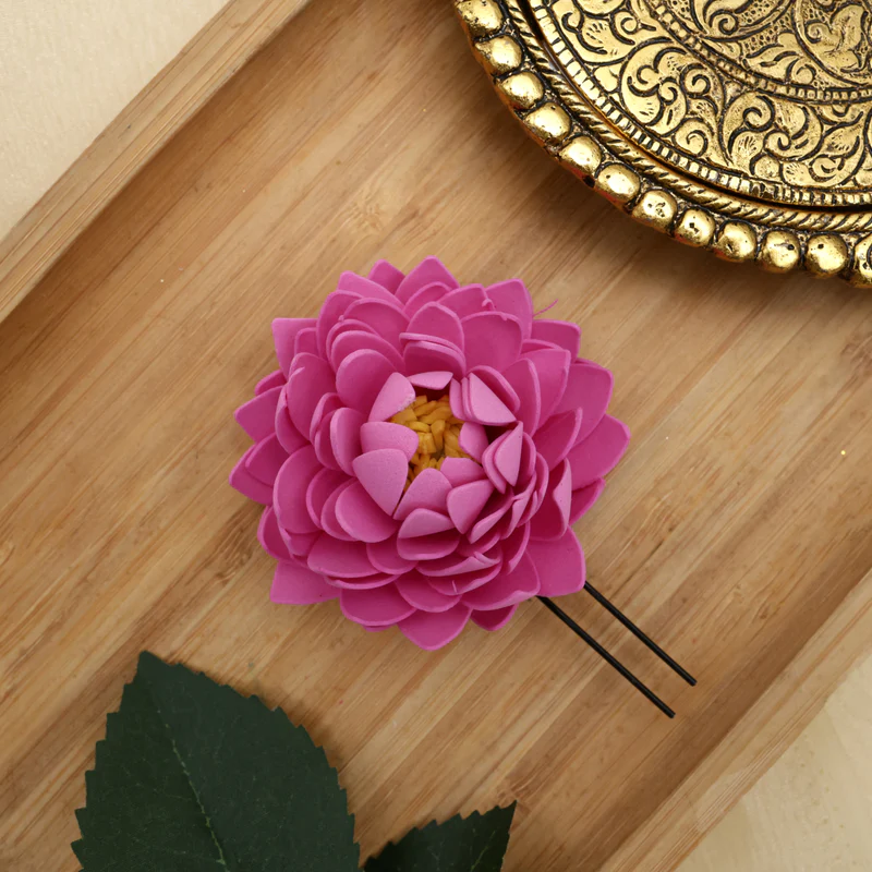 Pink Lotus Bloomed Hair U Pin